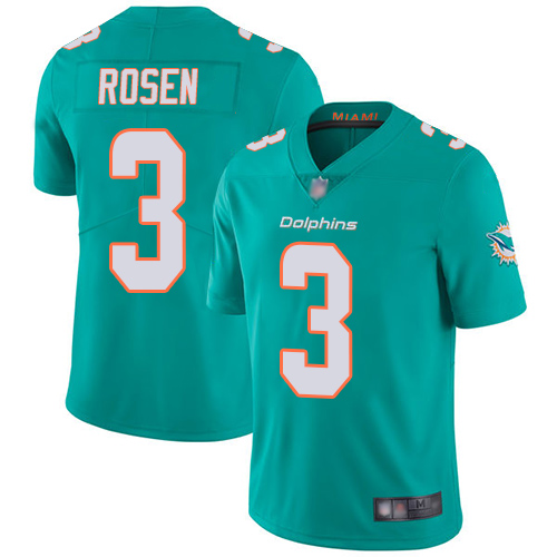 Nike Miami Dolphins 3 Josh Rosen Aqua Green Team Color Youth Stitched NFL Vapor Untouchable Limited Jersey